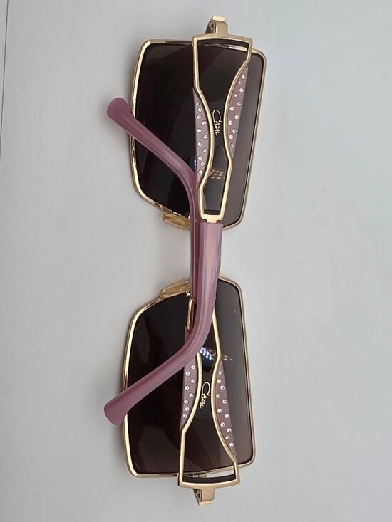 Cazal Mod. 969 Col. 699 Aubergine Gold Pink Rhinestone Sunglasses FRAME ONLY main image 7